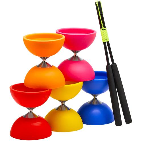 Preview: Schuldiabolo Vento mit Handstäben - orange